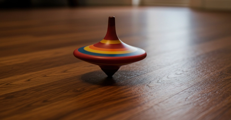<p>wooden spinning top</p>