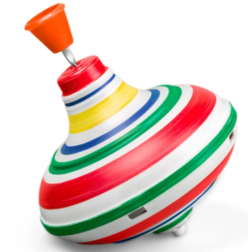 <p>plastic spinning top</p>