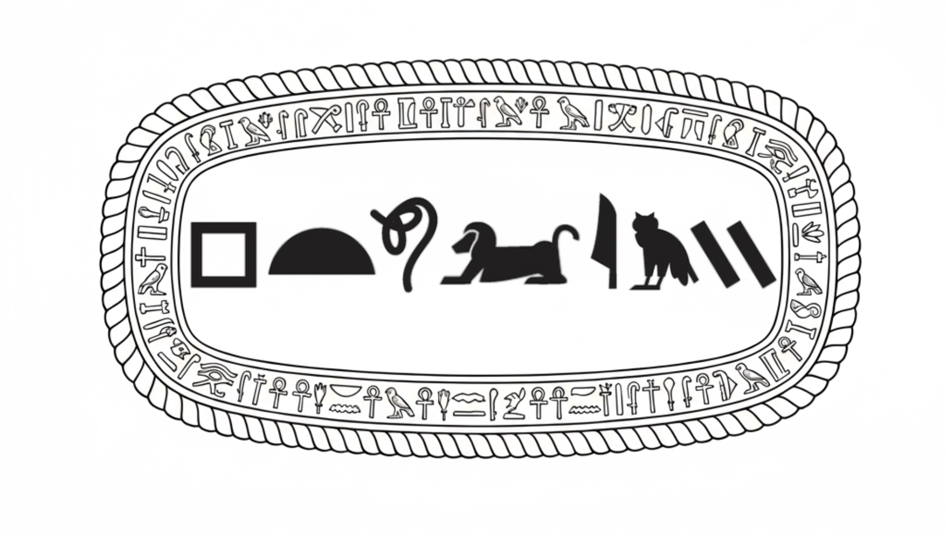 <p>The Egyptians made hieroglyphs based on sounds,&nbsp;<br>which is why sometimes the same symbol is used&nbsp;<br>for two letters.</p>