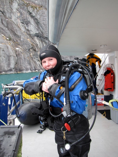 Filming Dr. Rhian Waller, a marine biologist and Associate Professor at the Darling Marine Center, Maine