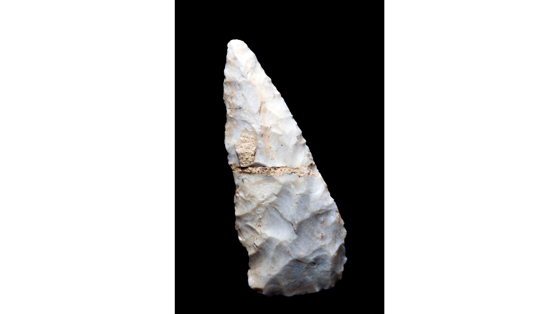 <p>stone arrowhead</p>