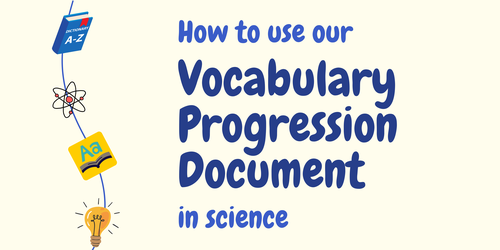 How to use our Vocabulary Progression document